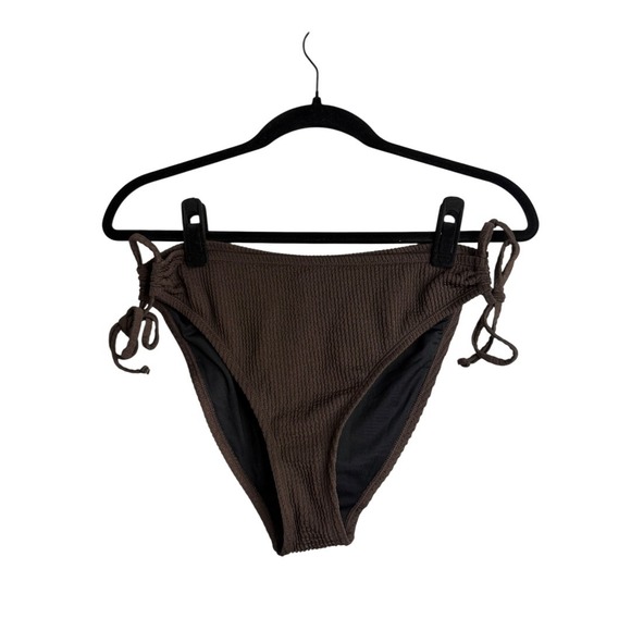 NWT Cupshe 2-Piece Waffle Knit Bikini Set – Size Large Brown and White Stripe - Picture 8 of 12